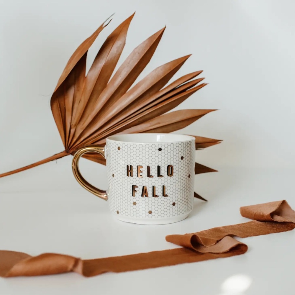 ✨CLEARANCE✨ 𝐇𝐞𝐥𝐥𝐨 𝐅𝐚𝐥𝐥 𝐆𝐨𝐥𝐝 𝐓𝐢𝐥𝐞 𝐂𝐨𝐟𝐟𝐞𝐞 𝐌𝐮𝐠 - Picture 2 of 4